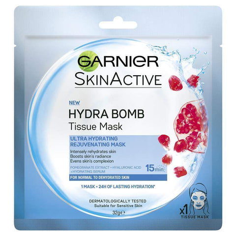 GARNIER SKIN ACTIVE MASK HYDRA BOMB REPLENISHING 32G-BLUE-Hydra-GARNIER-digimall.pk