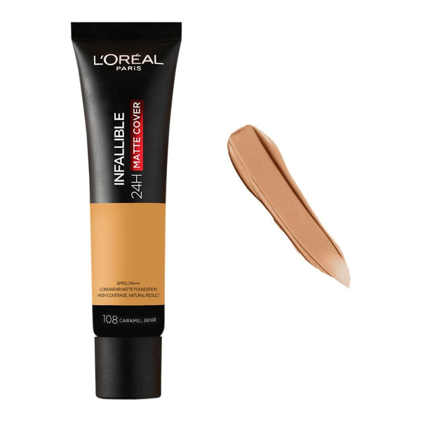 Infallible 24H Matte Cover Foundation 108 Caramel Beige