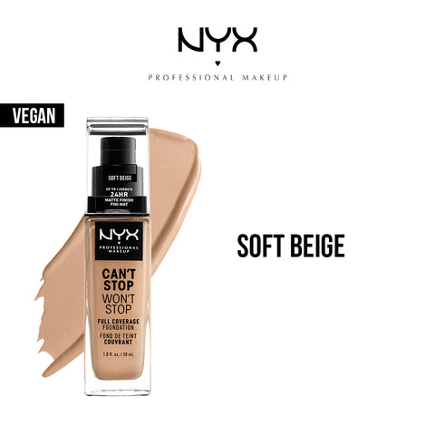 NYX Can't Stop Won't Stop 24 Hours Foundation-Soft Beige