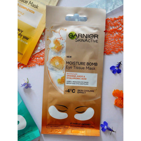 Garnier Moisture Bomb Eye Sheet Mask - Orange-Hydra-GARNIER-digimall.pk