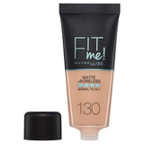 Fit Me Matte Liquid Foundation - Swatch-MNY FACE-MAYBELLINE-buff beige-130-digimall.pk