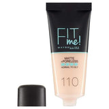 Fit Me Matte Liquid Foundation - Swatch-MNY FACE-MAYBELLINE-porcelain-110-digimall.pk